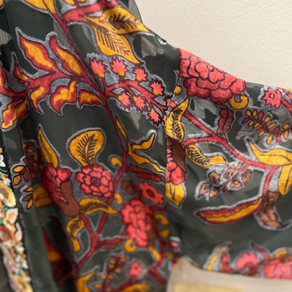 ARATTA Silent Journey French Riviera Embroidered Floral Kimono O/S - Picture 7 of 16